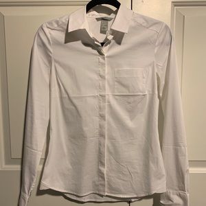 White long sleeve button up